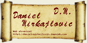 Daniel Mirkajlović vizit kartica